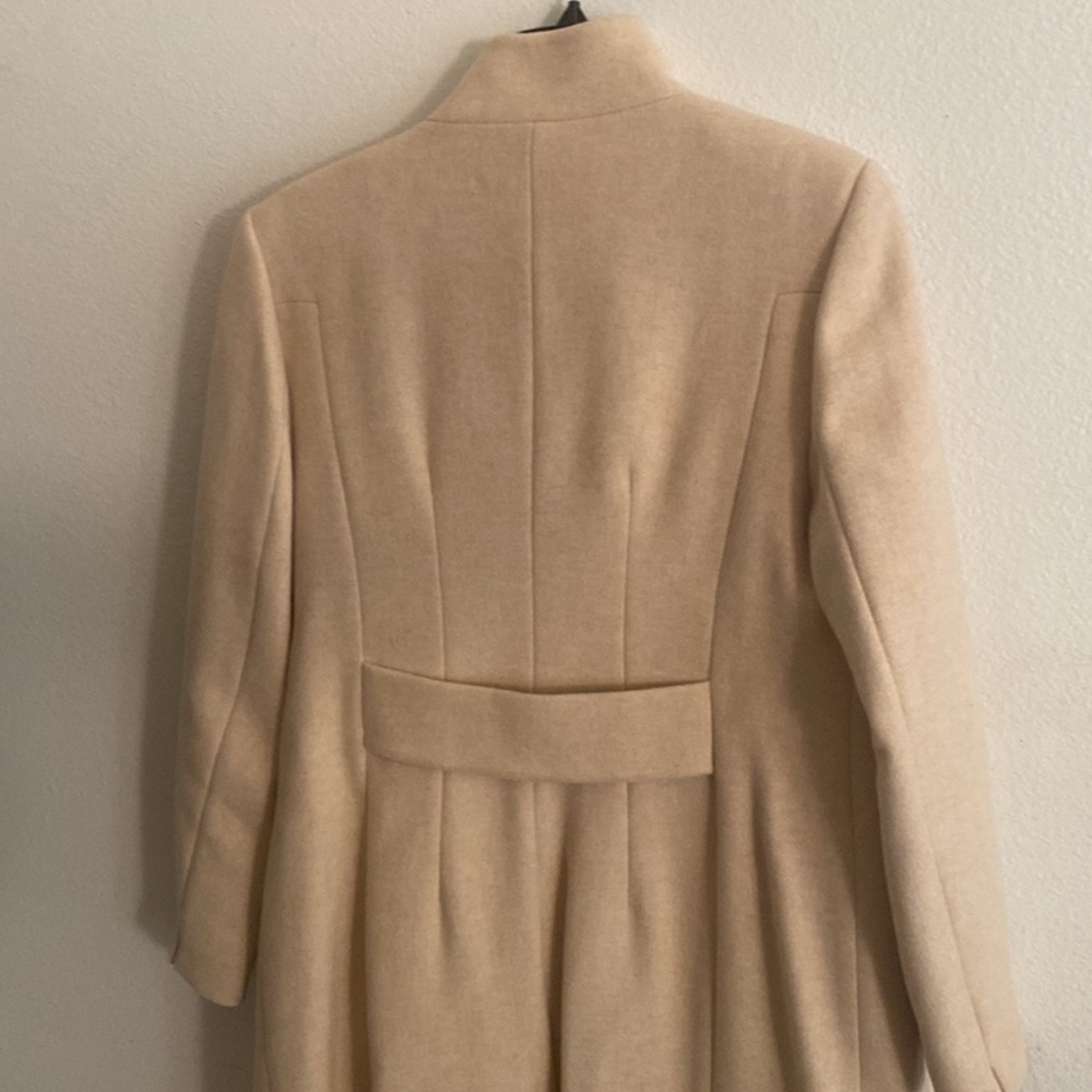 REISS Marcie Wool Blend Mid Length Coat Stone Color - Picture 8 of 16